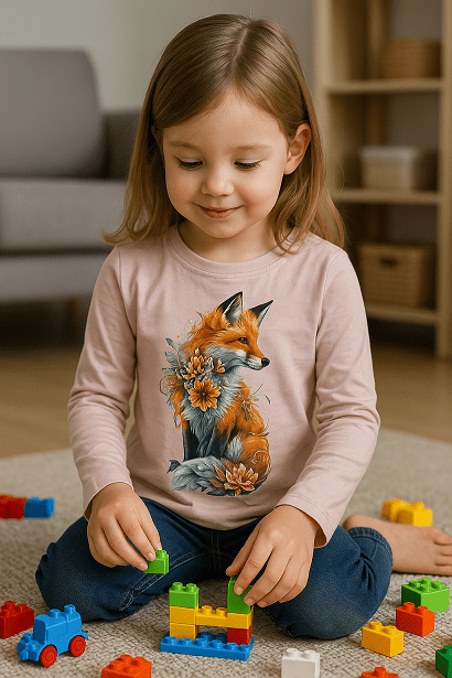 detské tričko dlhý rukáv - líška mk